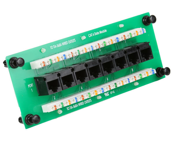 CAT6 Network 8-Port Data Module 110 Style IDC Terminals — Primus Cable