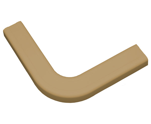 1.25" Raceway Duct Flat Elbow Fitting, Ivory