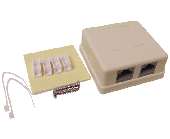Cat5 Module Box CAT5E Surface Mount Box 2Port Loaded Universal Box Case — Primus Cable
