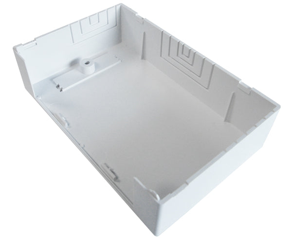 Surface Mount Box 4-Port, Blank Universal, White