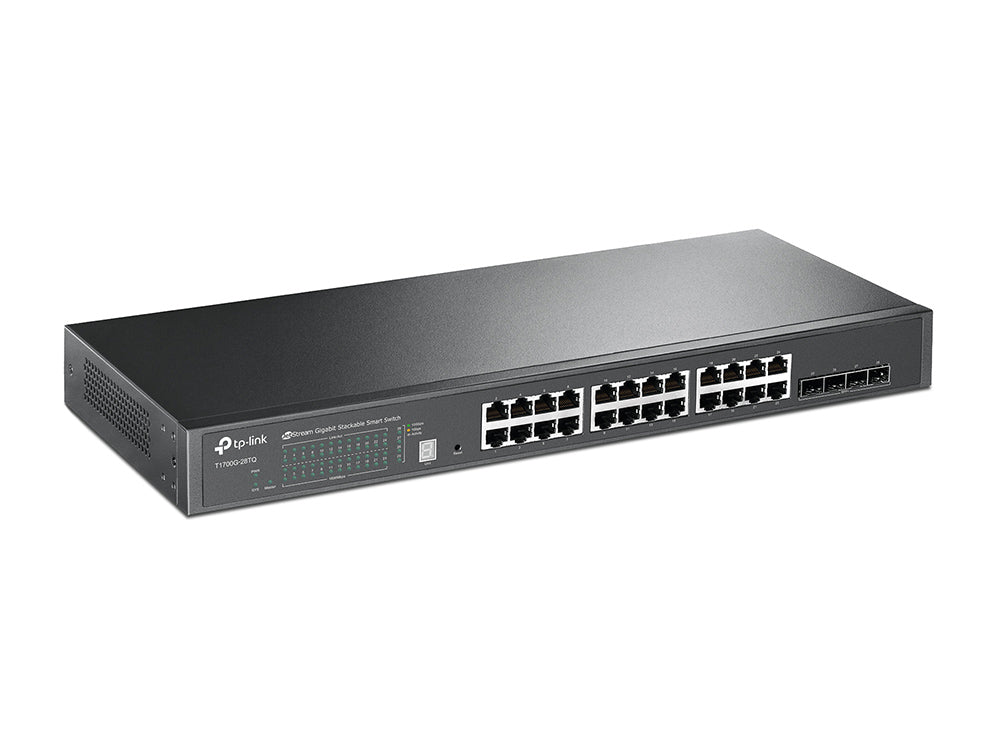 JetStream 24-Port Gigabit Stackable Smart Switch with 4 10GE SFP+ Slots