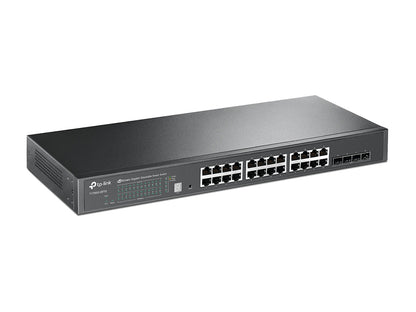 JetStream 24-Port Gigabit Stackable Smart Switch with 4 10GE SFP+ Slots
