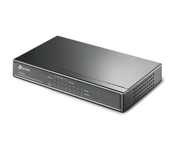 Unmanaged 8 Port Ethernet Switch with 4 PoE Ports, 10/100Mbps