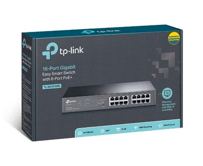 16-Port Gigabit Easy Smart PoE Ethernet Switch with 8-Port PoE+