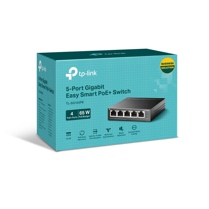 5-Port Gigabit Easy Smart Switch with 4-Port PoE+