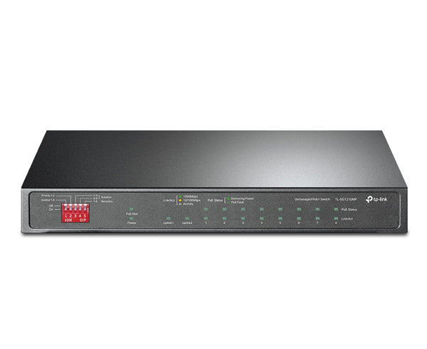 10-Port Gigabit Desktop Switch with 8-Port PoE+