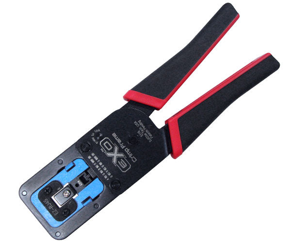 Red and Blue EXO™ Crimp Frame with EZ-RJ45™ Die Set - Primus Cable Hand Tools