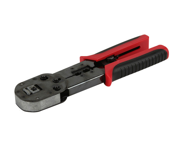 Ratchet Cable Crimp Tool for Large OD Easy Feed RJ45 Plugs