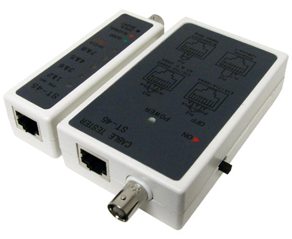 Network Cable Tester RJ11/RJ45/USB/BNC 4-in-1 UTP STP Wire Multi-Tester 