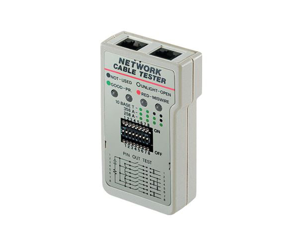 Network Cable Tester - RoHS Compliant - Gray - Primus Cable