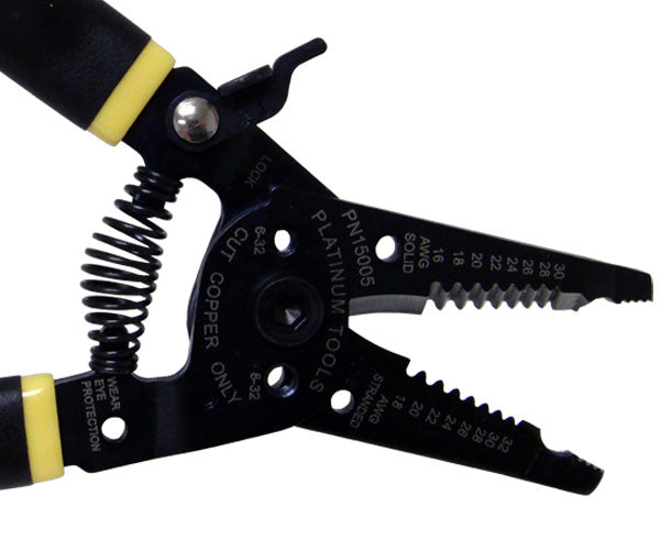 ProStrip 16AWG to 30AWG Wire Stripper - Black Open Detail - Primus Cable Hand Tools