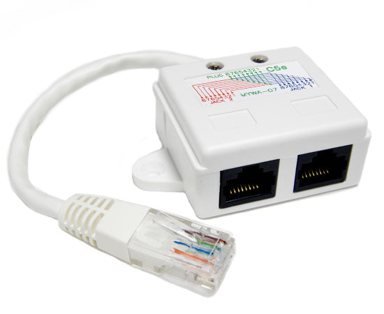 Network Splitter Ethernet Cable 1 to 2 Y Adapter RJ45 CAT5e/6 LAN