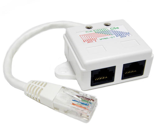 axGear Network Splitter Ethernet Cable 1 to 2 Y Adapter RJ45 CAT5e CAT 6  LAN Switch 
