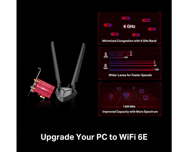 AXE5400 Wi-Fi 6E Bluetooth 5.2 PCIe Adapter