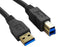 USB 3.0 A Male to USB 3.0 B Male, SuperSpeed, 3ft, 6ft, 10ft and 15ft, Blue and Black