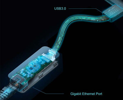 USB 3.0 to Gigabit Ethernet Network Adapter, Black