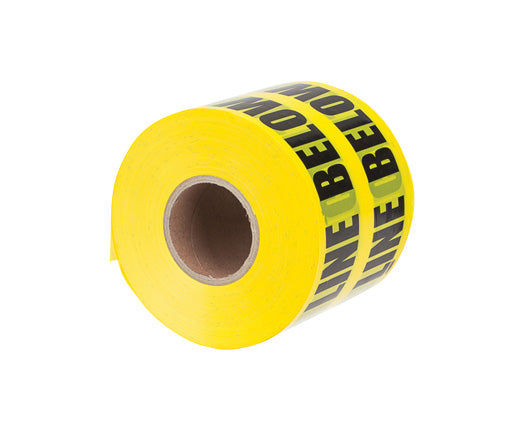 Barricade and Underground Line Tape - Lockout/Tagout - Yellow double roll - Primus Cable
