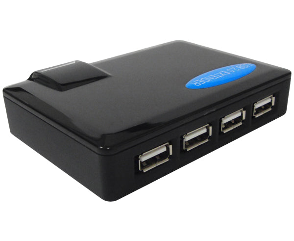 USB 2.0 Extender, 1ft USB cable to 1 RJ45 & 1 RJ45 to 4x USB ports, up to 60m with CAT5E or CAT6, 4 USB ports 