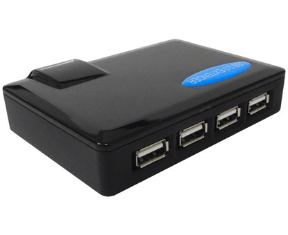 USB 2.0 Extender, 1ft USB cable to 1 RJ45 & 1 RJ45 to 4x USB ports, up to 60m with CAT5E or CAT6, 4 USB ports 