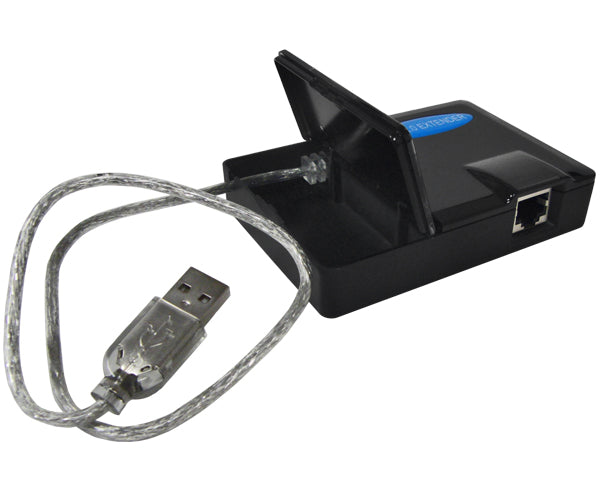 USB 2.0 Extender, 1ft USB cable to 1 RJ45 & 1 RJ45 to 4x USB ports, up to 60m with CAT5E or CAT6, USB Plugged in 