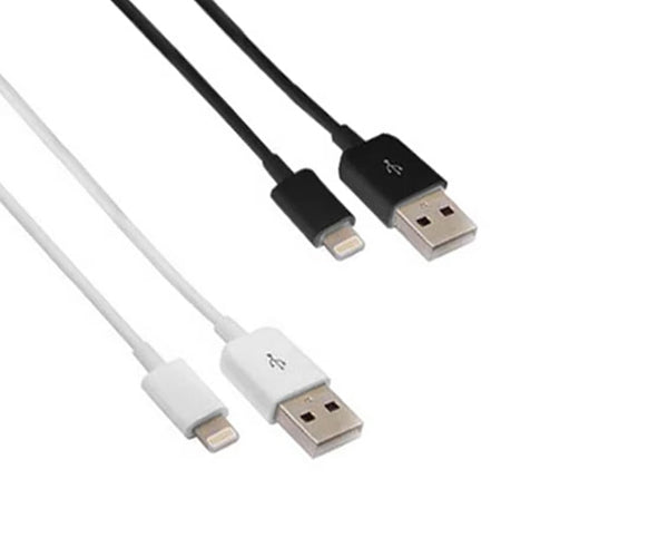 Apple iPad, iPhone, or iPod Lightning Charge/Sync Cable, 3FT, Black or White