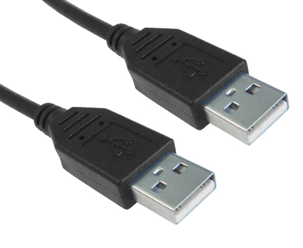 USB 2.0 A Male/A Male Cable, Black - 3 Feet