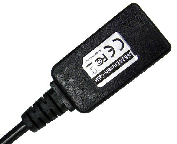 USB 2.0 Cable, Active Repeater Extension, A-Male to A-Female, Black