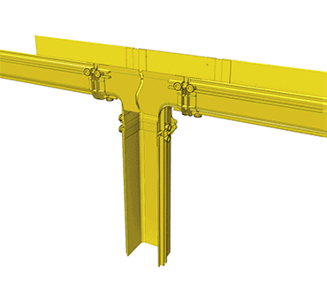 5" Vertical Tee - Fiber Cable Tray Channel