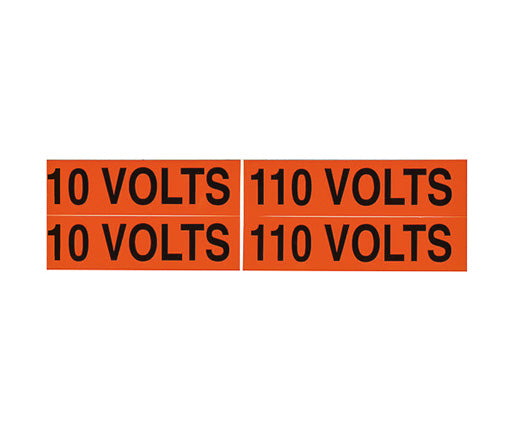 Voltage Markers and Voltage Marker Cards - 4 signs - Primus Cable