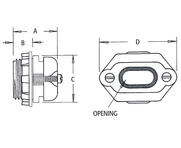 Gland-Type Twin Screw Service Entrance Cable Connectors, Zinc die-cast, 1"