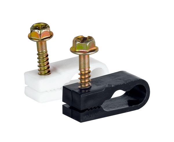 Screw-in Cable Clip 1/2 Depth, Single/Dual — Primus Cable