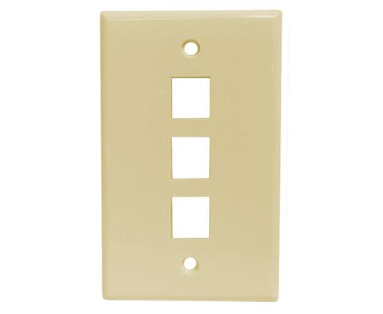 Classic Oversized Wallplate - 3-Port - Ivory