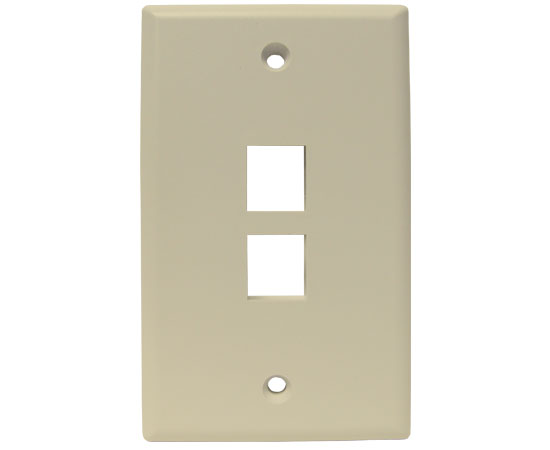 MIG+ Wall Plate, High Density 2 Ports - Ivory
