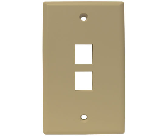 MIG+ Wall Plate, High Density 2 Ports - Almond