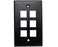 MIG+ Wall Plate, High Density 6 Ports - Black