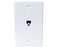 RJ11 Modular Wall Plate With Telephone Jack, 1 Port, 4 Conductor, Flush Mount - White