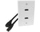 HDMI Wall Plate, 2 Port with 8" Cable Leads- Front 