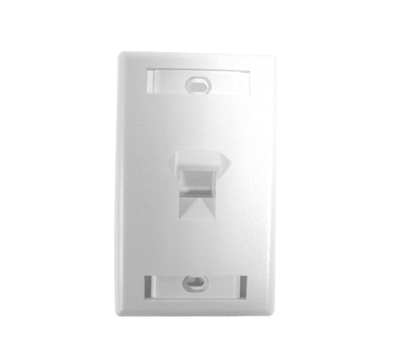 Keystone Wall Plate w/ ID Window, Single-Gang, Angled - 1 Port, 2 Port, 4 Port