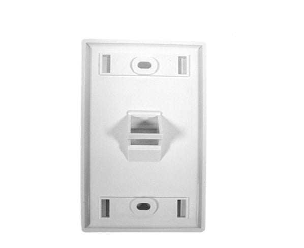Keystone Wall Plate w/ ID Window, Single-Gang, Angled - 1 Port, 2 Port, 4 Port