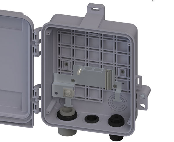 Wall Mount Fiber Enclosure, Indoor/Outdoor inside view