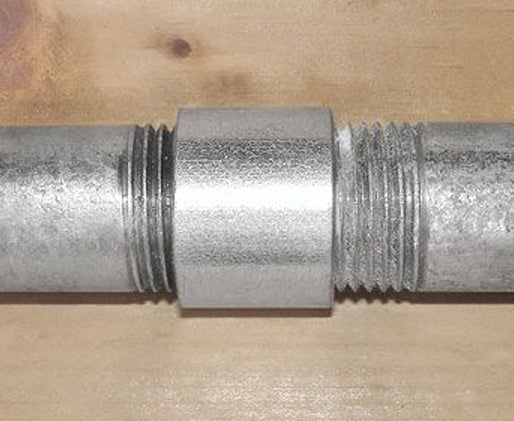 Zinc Plated Steel Short Threaded Coupling