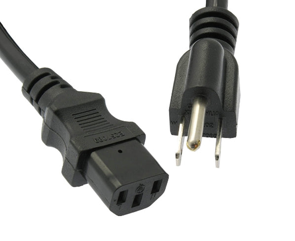 Computer Power Cord, SJT 16/3 Rated, 5-15P to C13 - Primus Cable