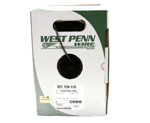 CAT6 Ethernet Cable 23AWG SOLID COPPER UL Listed CMR (BK) - 1000FT.